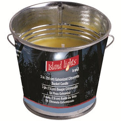 Island Lights 3.15in Galvanized Citronella Bucket Candle 4oz