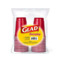 Glad Everyday Red Plastic Cups 36ct