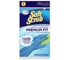 Soft Scrub Latex Cleaning Premium Fit Gloves Blue 1pair Small