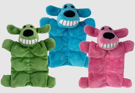 Multipet Minipet Loofa Mat Squeakable Assorted Colors 1ct