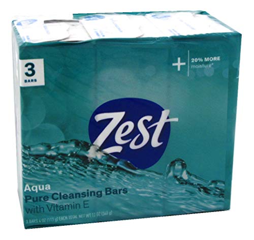 Zest Aqua Pure Cleansing Bars w/ Vitamin E 12 oz 3 ct.