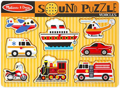 Melissa & Doug Vehicles Sound Puzzle-8pcs