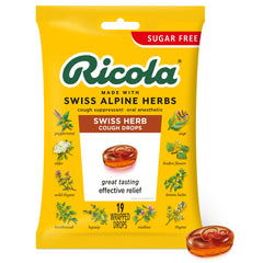 Ricola Swiss Herbs Sugar Free Cough Drops 19ct