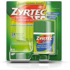 Zyrtec Allergy 24H Cetirizine HCI 10mg (30 tablets)