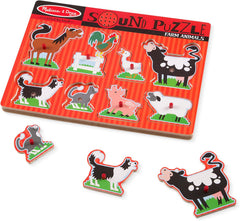 Melissa & Doug Farm Animals Sound Puzzle-8pcs