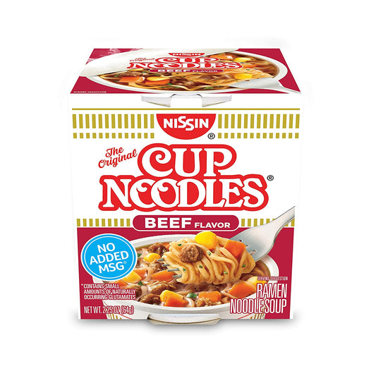 Nissin Cup Noodles Beef Flavor 2.25oz (1count)