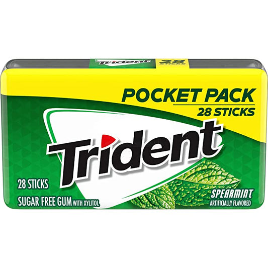 Trident Spearmint Gum Sugarfree 28sticks