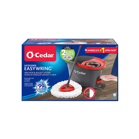 O-Cedar Microfiber Easywring Spin Mop & Buckey System