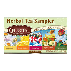 Celestial Herbal Tea Sampler Caffeine Free 18ct