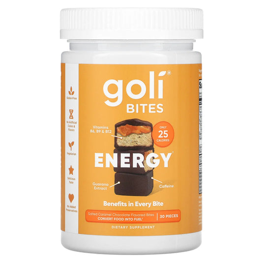 Goli Bites Energy Salted Caramel Chocolate Flavored Bites (30 pieces)