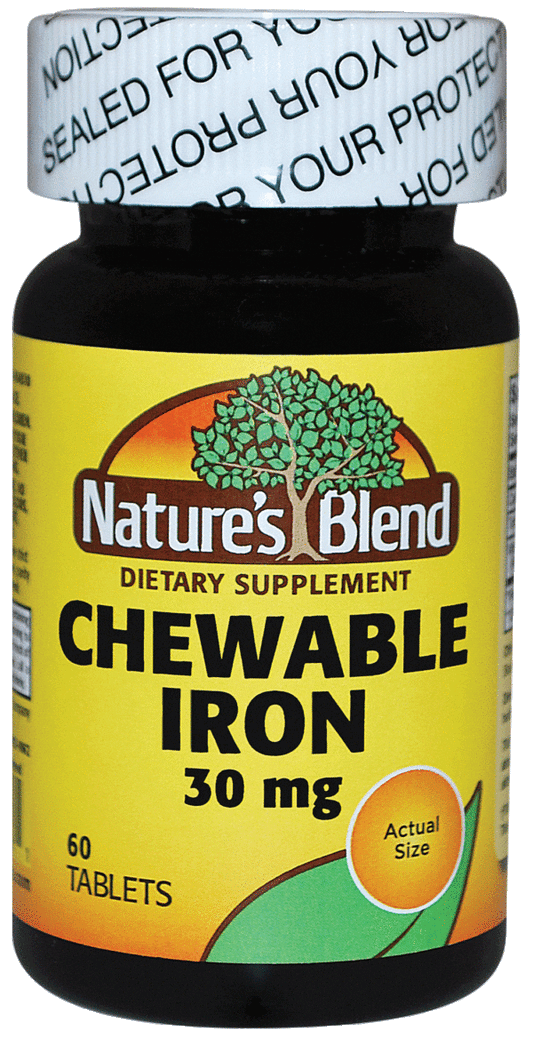 Nature's Blend Chewable Iron 30mg (60 tablets)