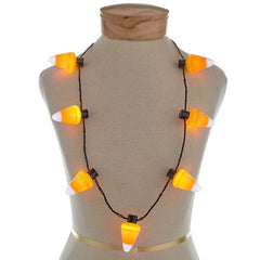 Halloween Light Up Necklace Candy Corn