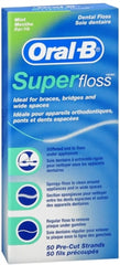 Oral-B Mint Super Floss - 50 Pre-Cut Strands