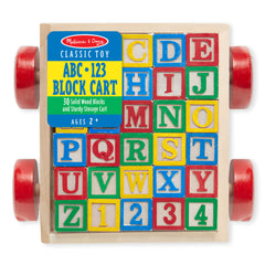 MELISSA & DOUG ABC-123 BLOCK CART