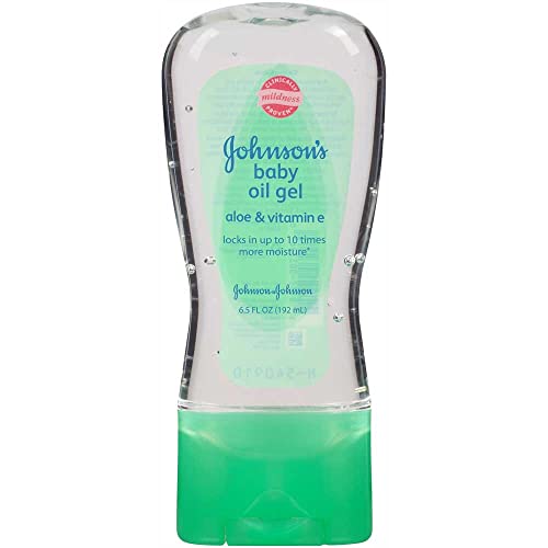 Johnson's Baby Body Oil Gel with Aloe Vera & Vitamin E for Dry Skin - 6.5 fl oz