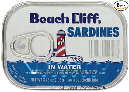 Beach Cliff Sardines in Water 3.75oz