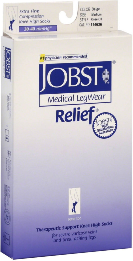 JOBST RELIEF KNEE HI 30-40 BEIGE SMALL