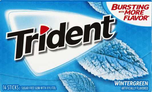 Trident Wintergreen Sugarfree Gum 14sticks