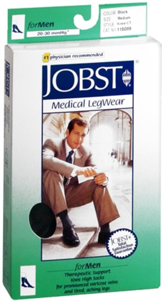 JOBST MEN KNEE HI 20-30 SMALL BLACK