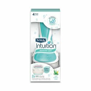Schick Intuition Sensitive Care Women's Razor - 1 Razor Handle and 2 Refills