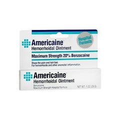 Americaine Hemorrhoidal Ointment Maximum Strength 20% Benzocaine 1oz