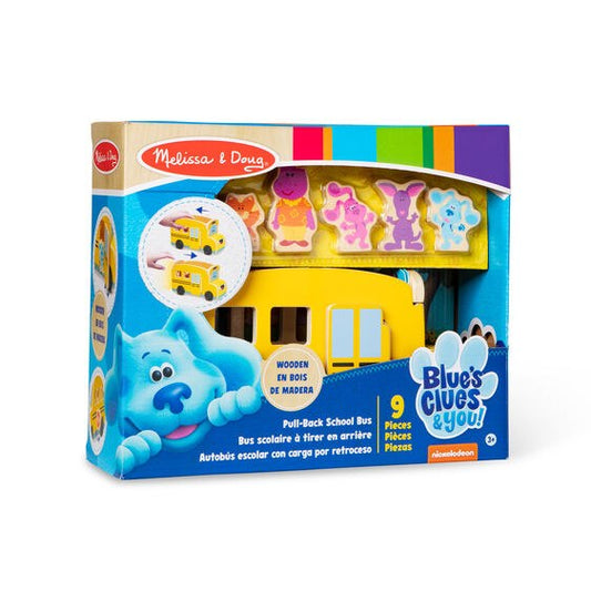 Melissa & Doug Blue's Clue's & You! Plull Back Bus 9 pieces