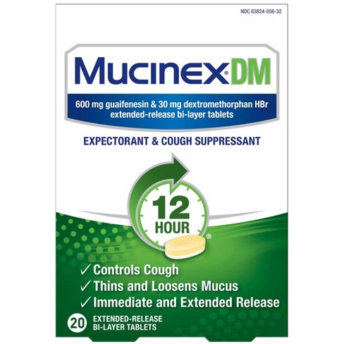 Mucinex DM Expectorant & Cough Suppressant 12 Hour (20 extended-release bi-layer tablets)