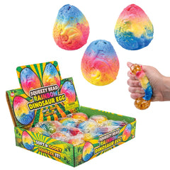 Squeezy Bead Rainbow Dinosaur Egg 1ct