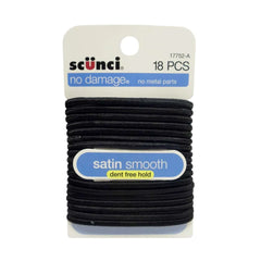 Scunci No Damage Elastic, Satin Smooth, Medium Hold 18pcs