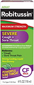 Robitussin Maximum Strength Severe Cough+Sore Throat 4fl oz
