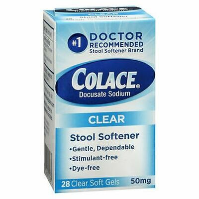 Colace Clear Stool Softener (28 clear softgels)