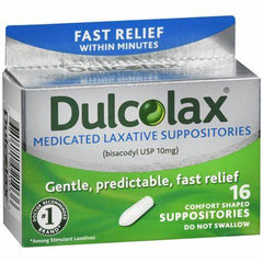 Dulcolax 10mg Suppositories 16 Count