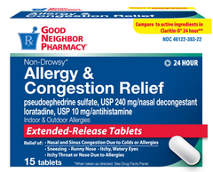 GNP Allergy/congestion Relief (Claritin-D) 15count