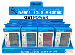 GetPower Bluetooth Wireless Technology Enabled Earbuds Assorted Colors 1ct