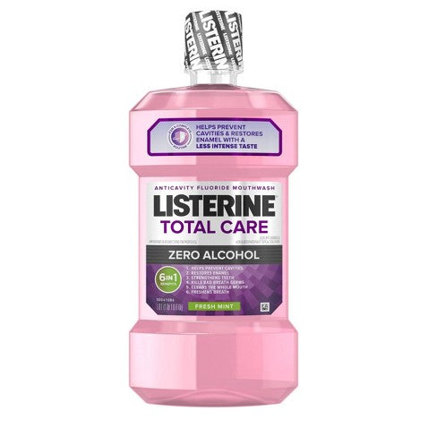 Listerine Total Care Zero Alcohol Fresh Mint Mouthwash 1.0L