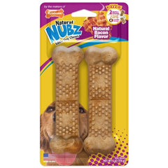 Nylabone Natural Nubz Bacon Flavor Dog Treats 2ct