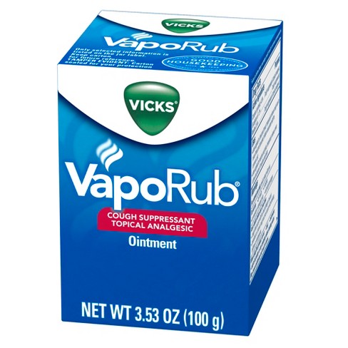 Vicks Vaporub Cough Suppressant Topical Analgesic Ointment 3.53oz