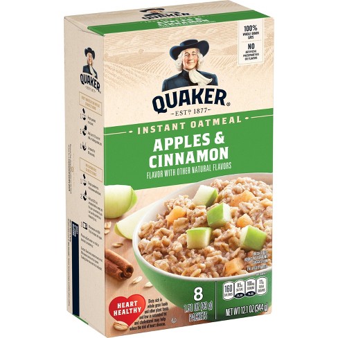 Quaker Apples & Cinnamon 8-1.51oz packets (12.1oz )