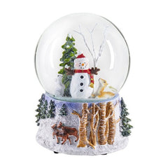 Musical Polyresin Water Globe with Snowman
