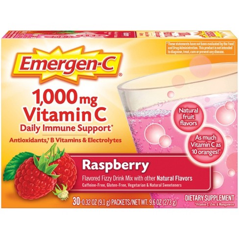 Emergen-C 1,000mg Vitamin C Raspberry (30-0.32oz packets)