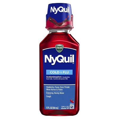 Vicks Nyquil Cold & Flu Cherry 12fl oz