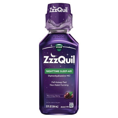 Vicks ZzzQuil Nighttime Sleep-Aid Warming Berry 12fl oz