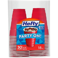 Hefty Wave EZ Grip Red Cups 18oz 30ct