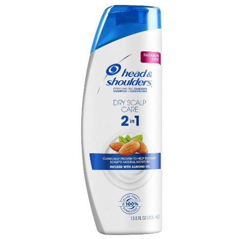Head & Shoulders Dry Scalp Care 2 in 1 Dandruff Shampoo + Conditioner Infused w/ Almond Oil 13.5 oz