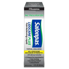 Salonpas Lidocaine Plus Pain Relieving Liquid Roll On 3fl oz