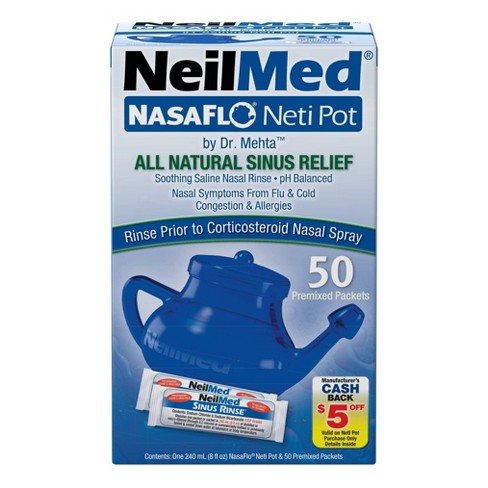 NeilMed Nasflo Neti-Pot All Natural Sinus Relief Starter Kit