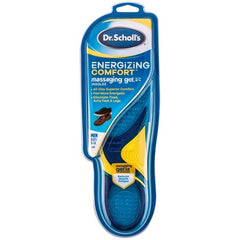 Dr. Scholl's Energizing Comfort Massaging Gel Insoles Men's Sizes 8-14 1 Pair