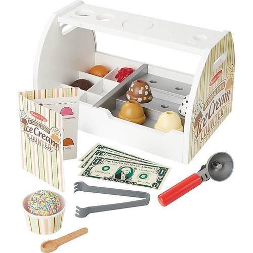 MELISSA & DOUG WOODEN ICE CREAM COUNTER