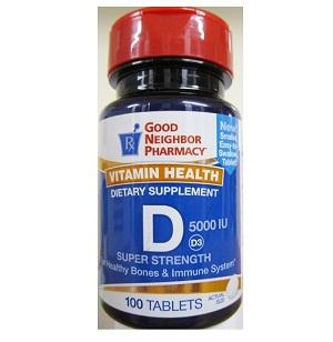 Good Neighbor Pharmacy D3 125mcg (5000iu) 100 tablets