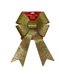Christmas Noel Regular Glitter Bow 1ct Assorted Colors